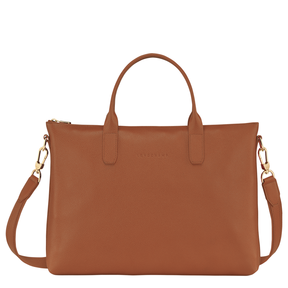 Le Foulonné S Briefcase Caramel - Leather