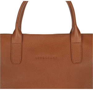 Le Foulonné S Briefcase Caramel – Leather