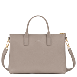 Le Foulonné S Briefcase Turtledove – Leather