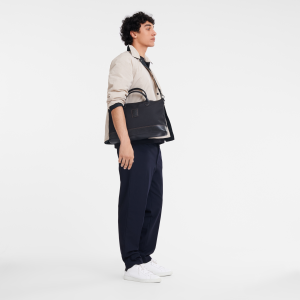 Boxford S Briefcase Black – Recycled canvas