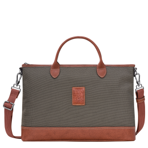 Boxford S Briefcase Brown – Recycled canvas