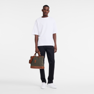 Boxford S Briefcase Brown – Recycled canvas