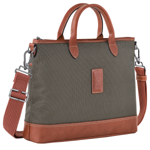 Boxford S Briefcase Brown – Recycled canvas