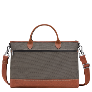 Boxford S Briefcase Brown – Recycled canvas