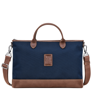 Boxford S Briefcase Blue – Recycled canvas