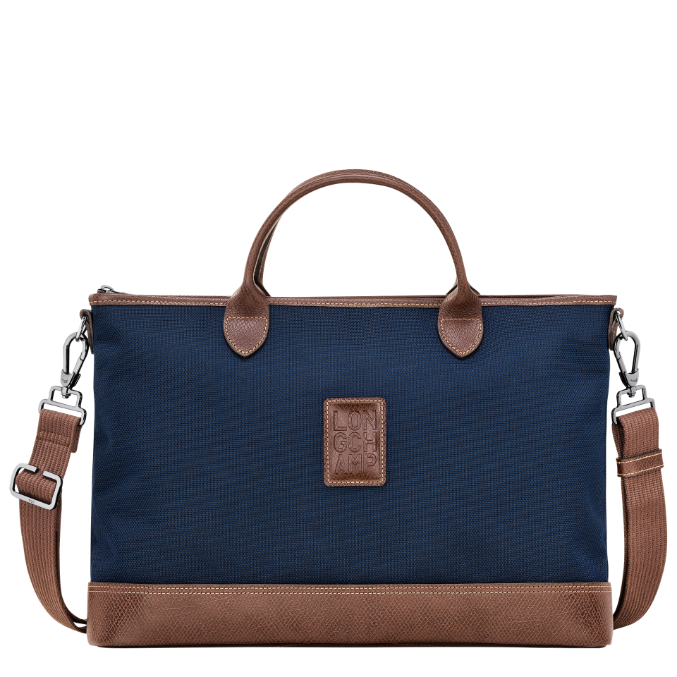 Boxford S Briefcase Blue - Recycled canvas