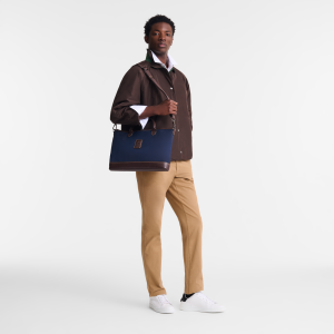 Boxford S Briefcase Blue – Recycled canvas