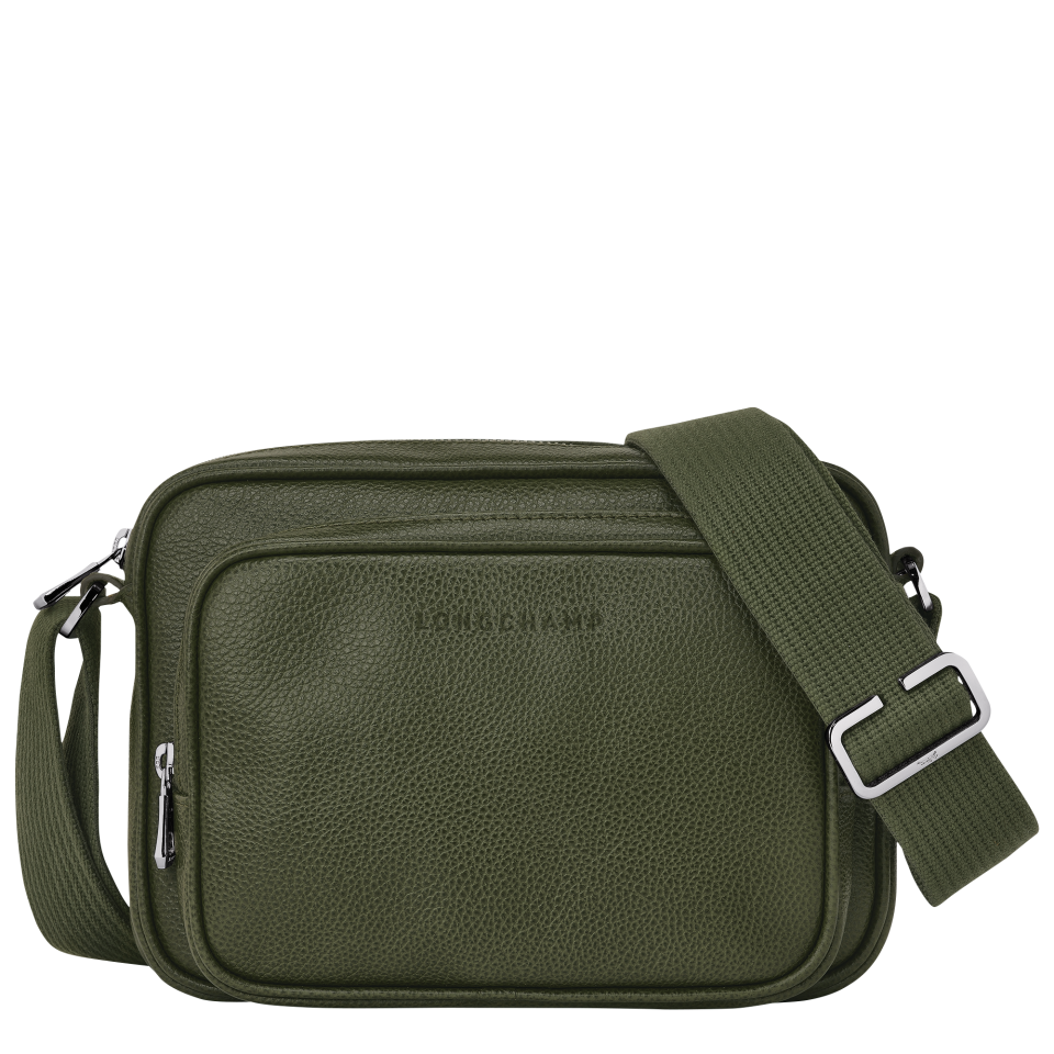 Le Foulonné S Camera bag Khaki - Leather