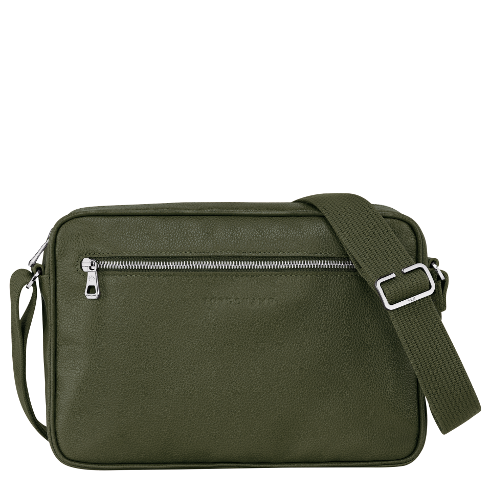 Le Foulonné M Camera bag Khaki - Leather