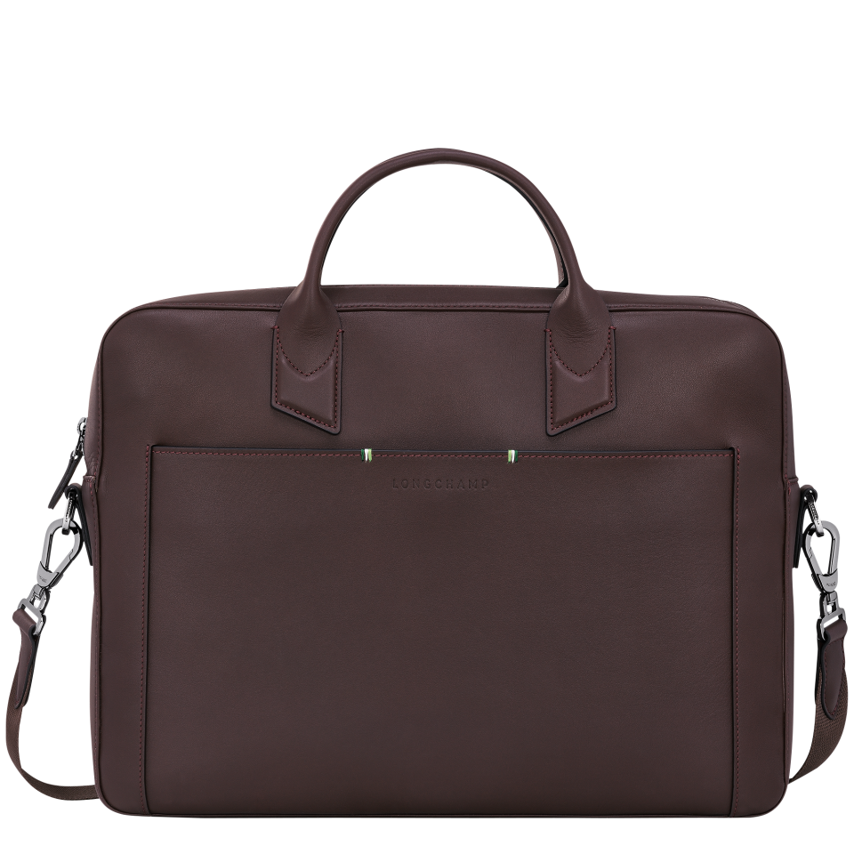 Longchamp sur Seine M Briefcase Mocha - Leather