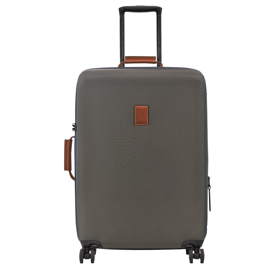 Boxford L Suitcase Brown - Recycled canvas