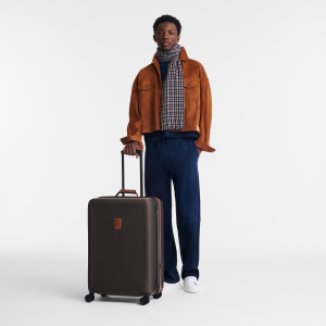 Boxford L Suitcase Brown – Recycled canvas