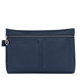 Le Foulonné Toiletry case Navy – Leather