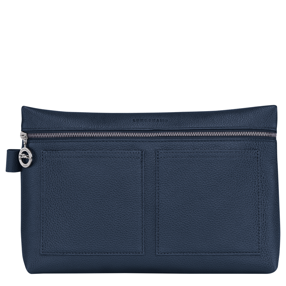 Le Foulonné Toiletry case Navy - Leather