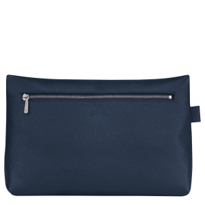 Le Foulonné Toiletry case Navy – Leather