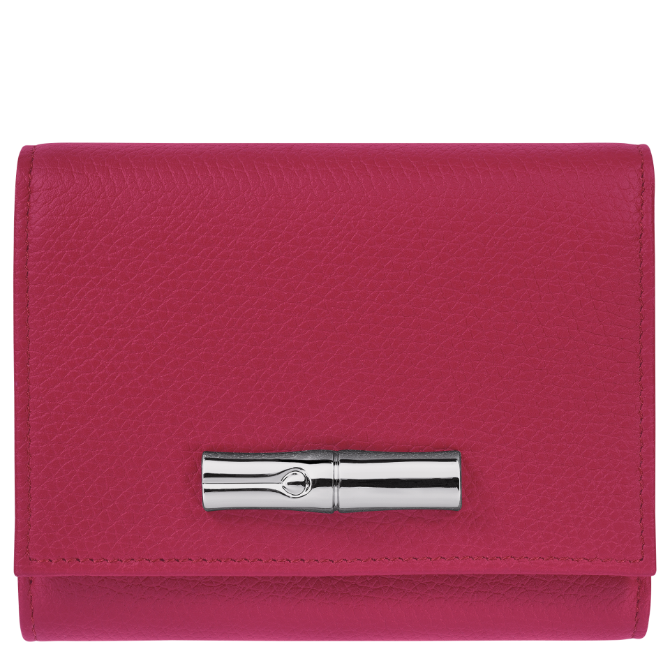 Le Roseau Wallet Beetroot - Leather
