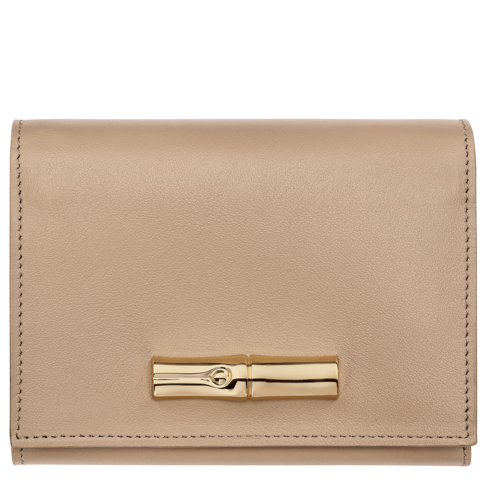 Le Roseau Compact wallet Root - Leather