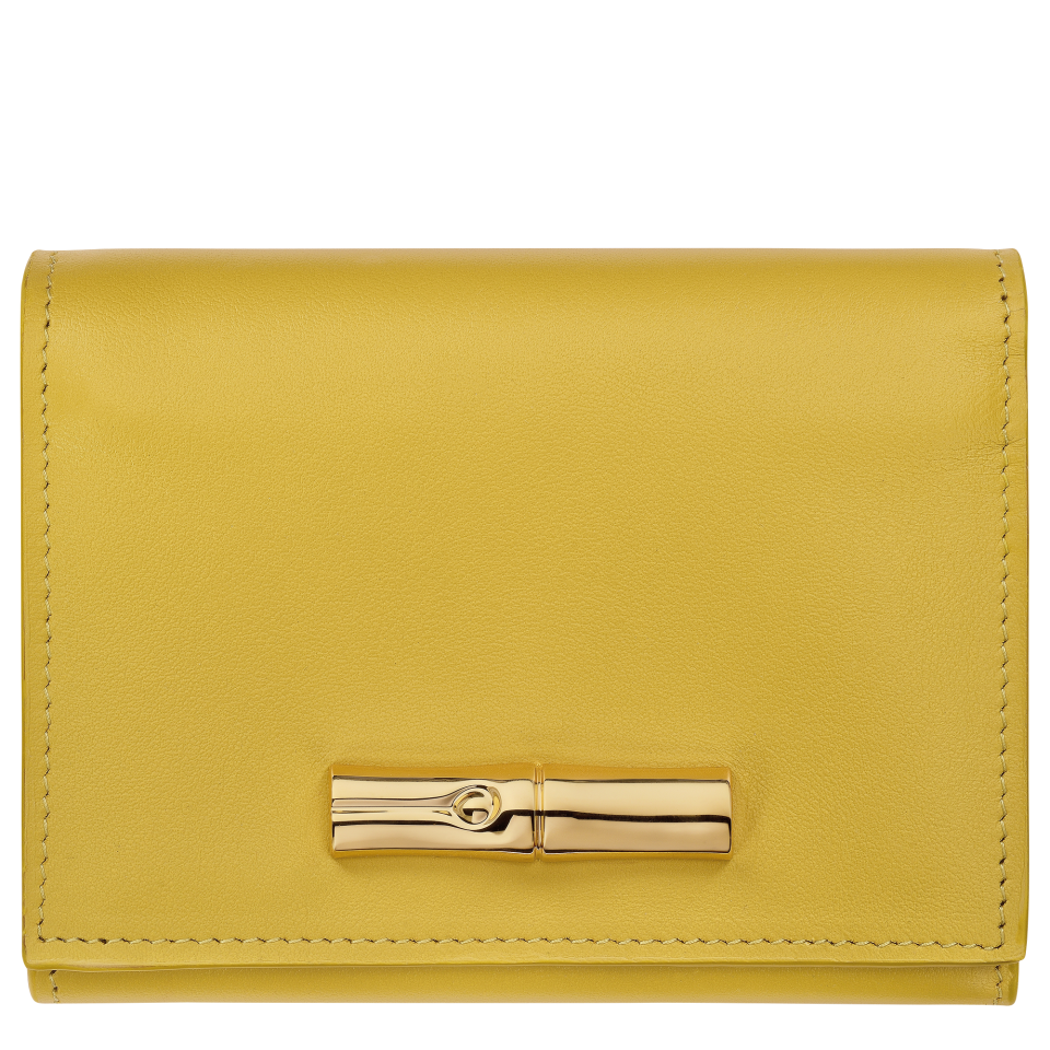 Le Roseau Compact wallet Ginger - Leather