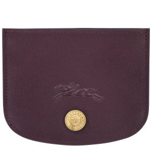 Épure Card holder Eggplant – Leather