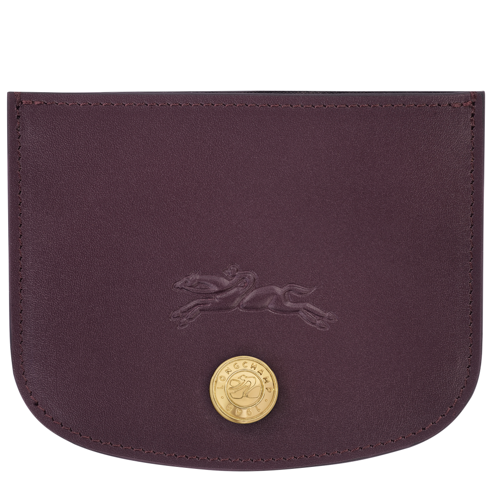 Épure Card holder Eggplant - Leather
