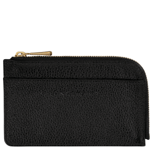 Le Foulonné Card holder Black – Leather