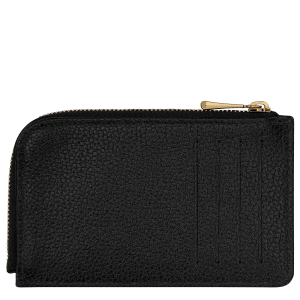 Le Foulonné Card holder Black – Leather