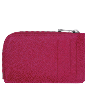 Le Foulonné Card holder Beetroot – Leather