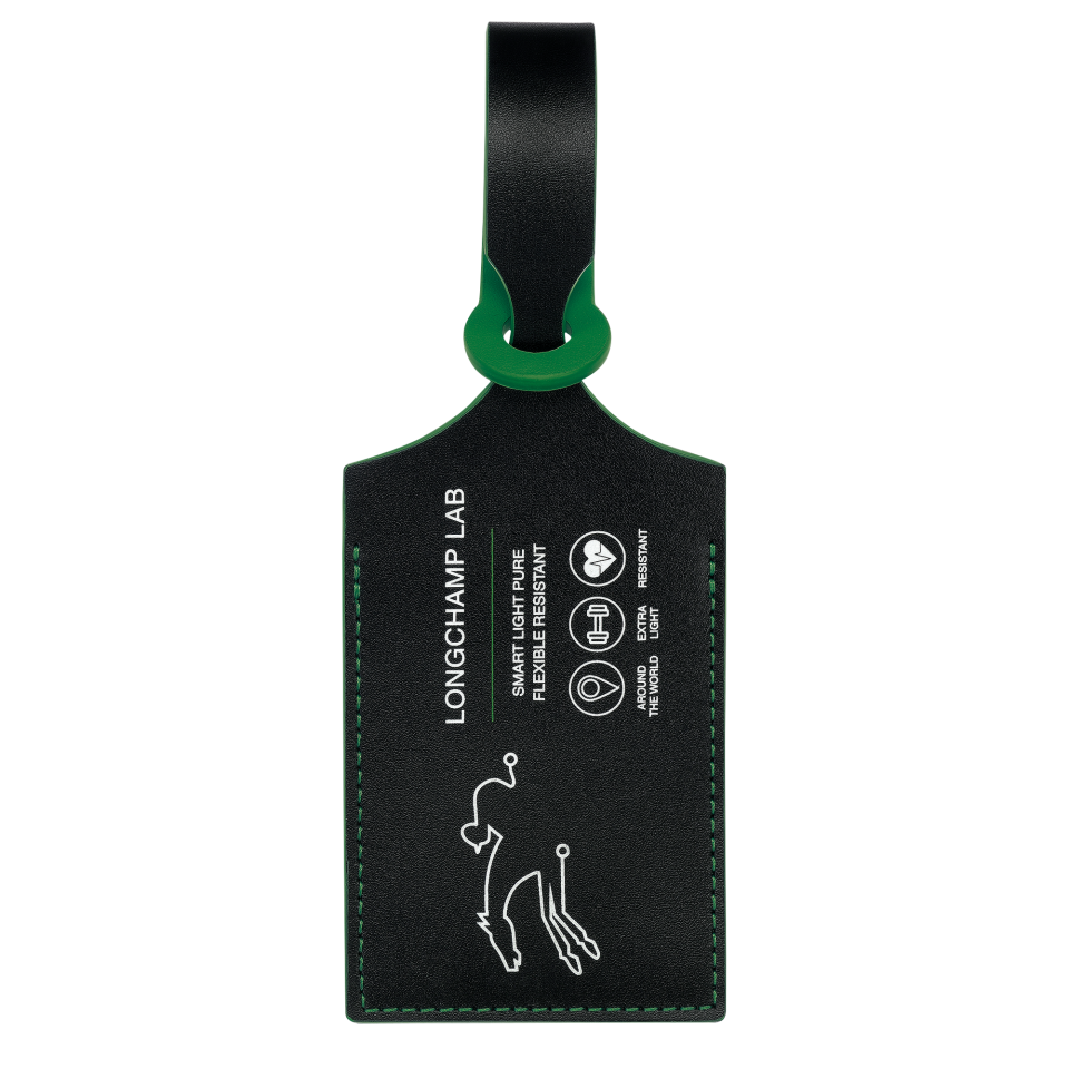 LGP Travel Luggage tag Black/Green - Leather