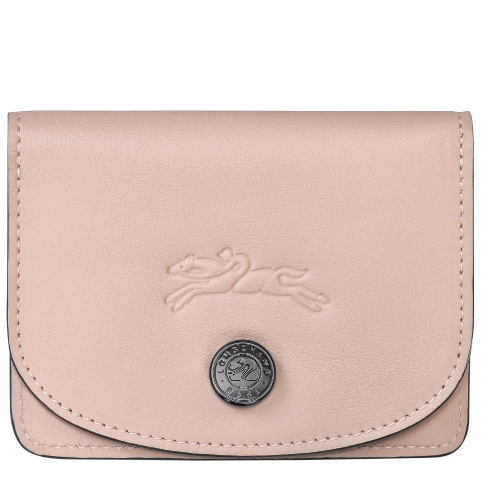 Le Pliage Xtra Card holder Nude - Leather