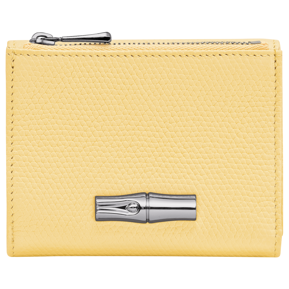 Le Roseau Compact wallet Yellow Chick - Leather