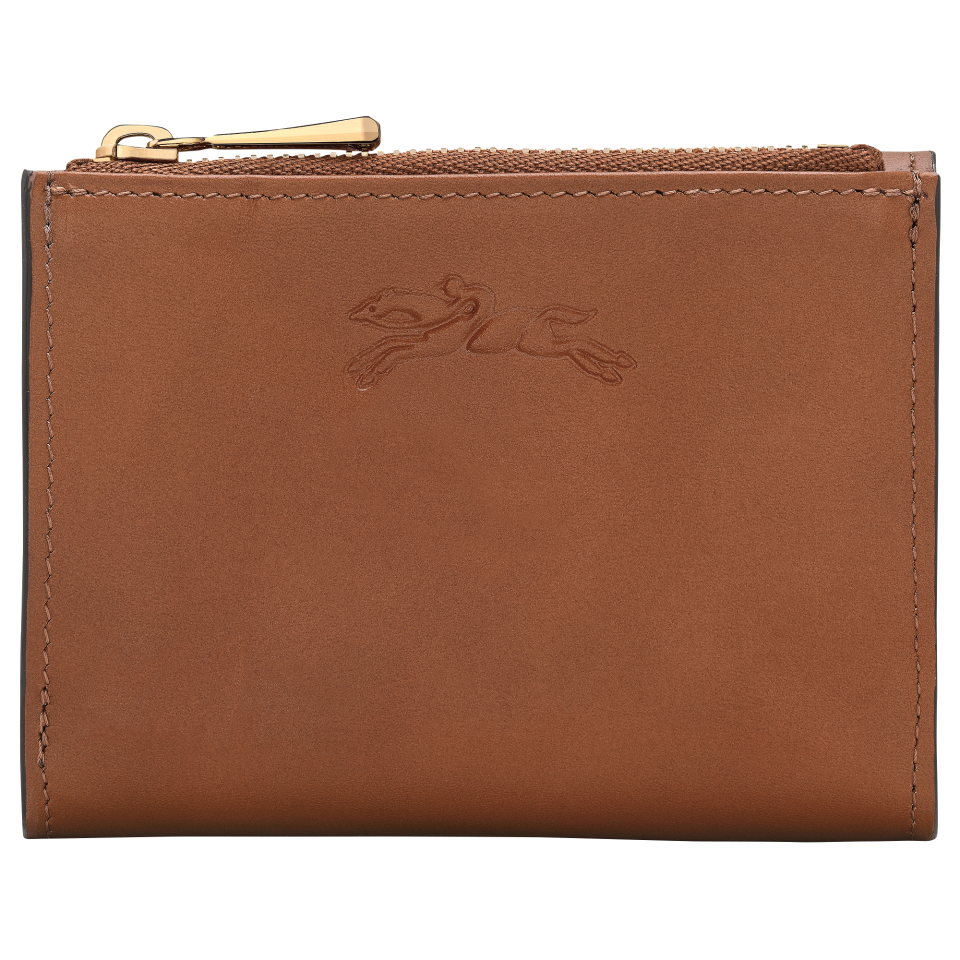 Épure Compact wallet Cognac - Leather