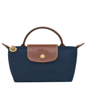 Le Pliage Original Pouch with handle Navy – Recycled canvas