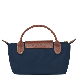 Le Pliage Original Pouch with handle Navy – Recycled canvas