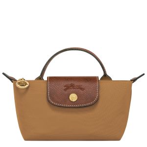 Le Pliage Original Pouch with handle Fawn – Recycled canvas