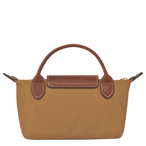Le Pliage Original Pouch with handle Fawn – Recycled canvas
