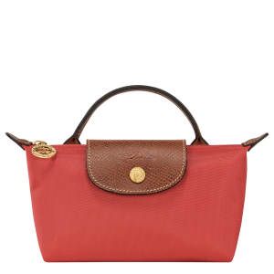 Le Pliage Original Pouch with handle Tomato – Recycled canvas