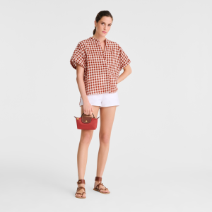 Le Pliage Original Pouch with handle Tomato – Recycled canvas