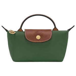 Le Pliage Original Pouch with handle British Green – Recycled canvas