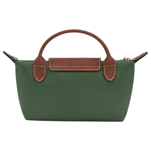 Le Pliage Original Pouch with handle British Green – Recycled canvas