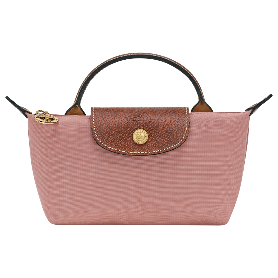 Le Pliage Original Pouch with handle Pink Tea - Recycled canvas
