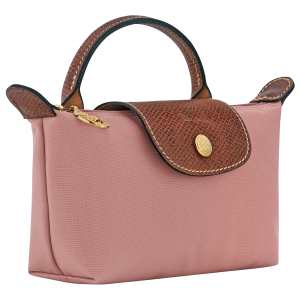 Le Pliage Original Pouch with handle Pink Tea – Recycled canvas