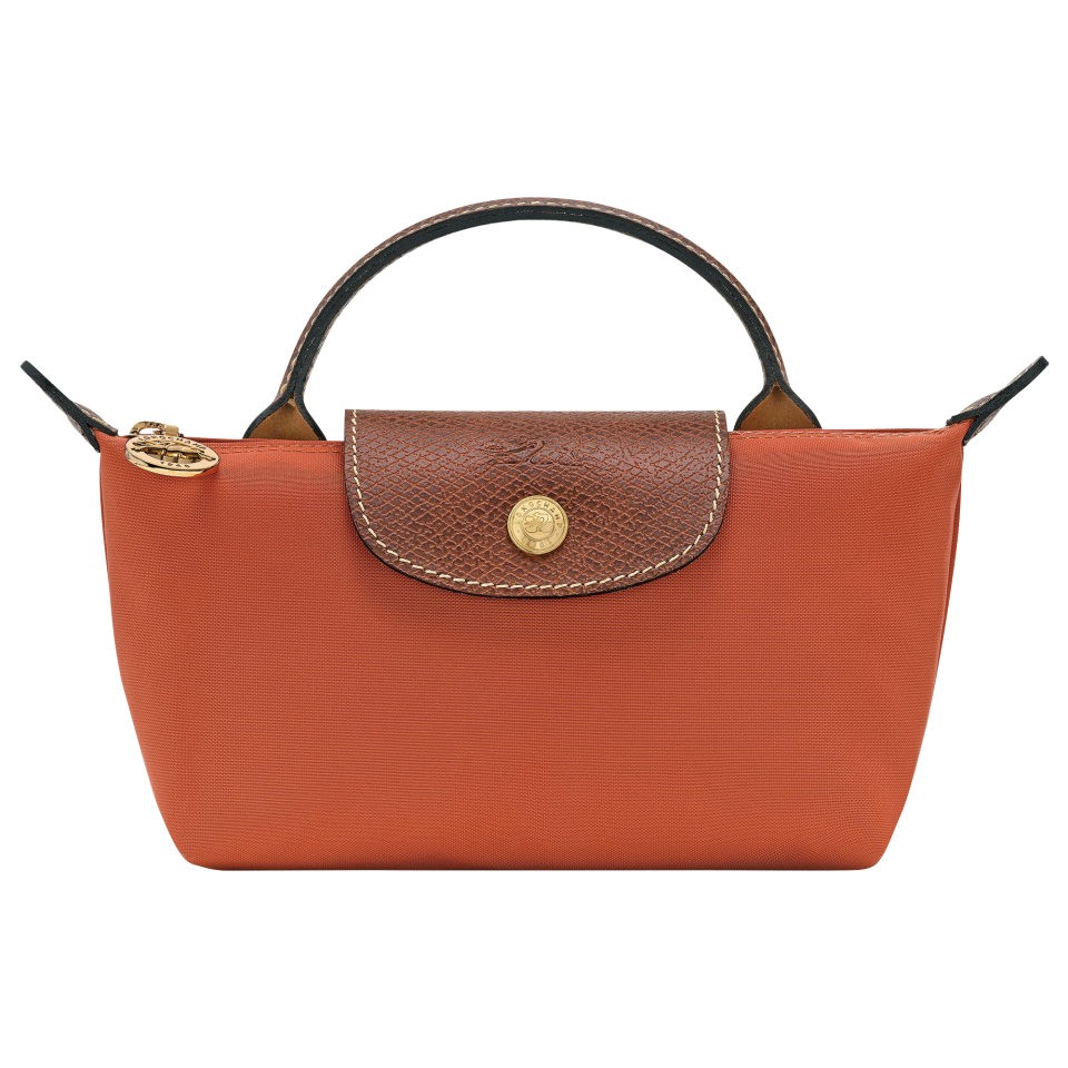 Le Pliage Original Pouch with handle Brick - Recycled canvas