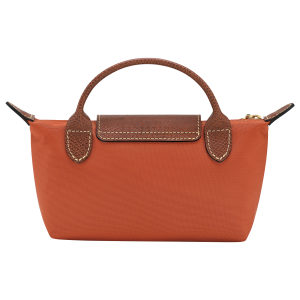 Le Pliage Original Pouch with handle Brick – Recycled canvas