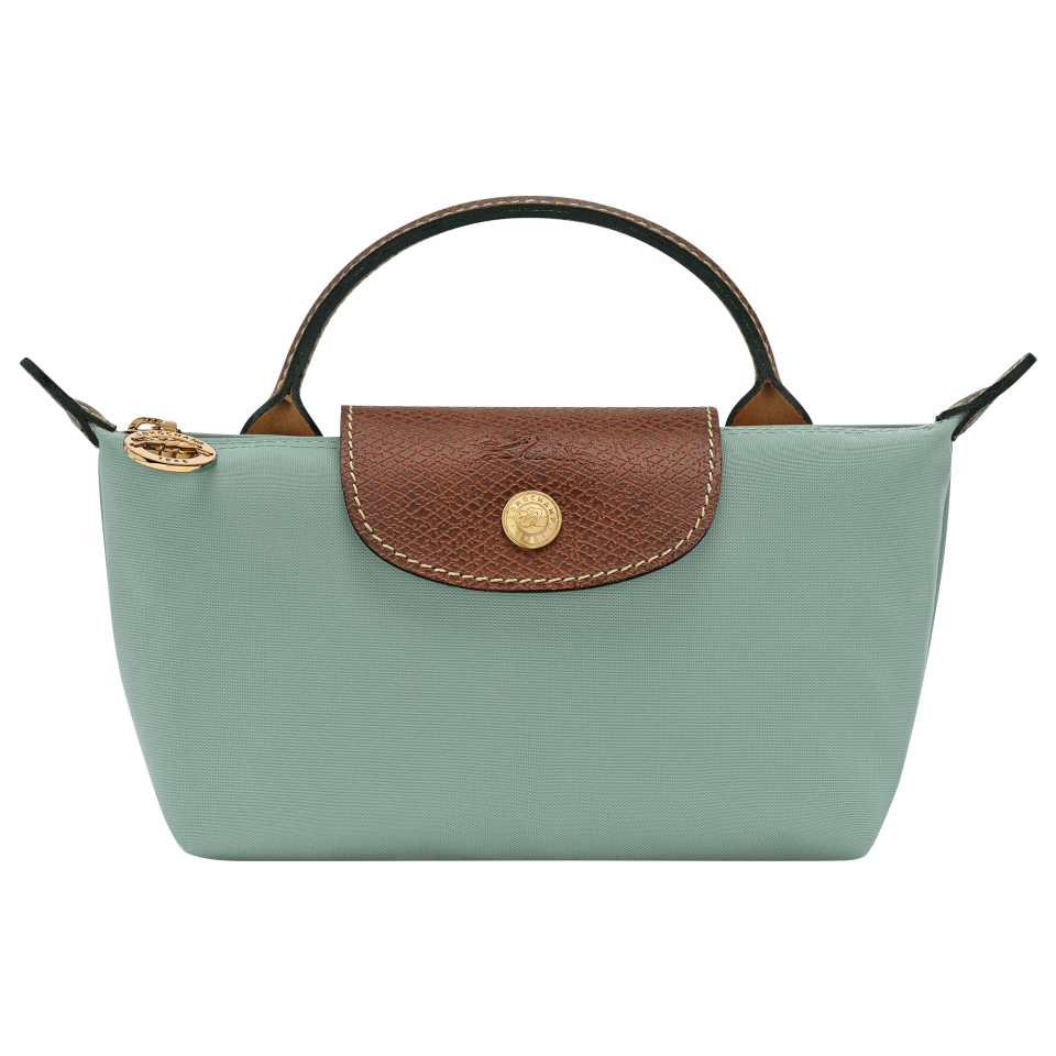 Le Pliage Original Pouch with handle Celadon - Recycled canvas