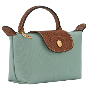 Le Pliage Original Pouch with handle Celadon – Recycled canvas