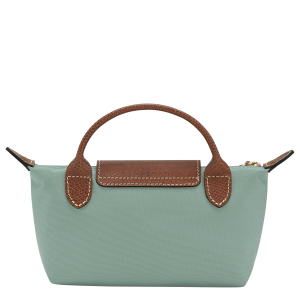 Le Pliage Original Pouch with handle Celadon – Recycled canvas