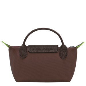 Le Pliage Green Pouch with handle Mocha – Recycled canvas