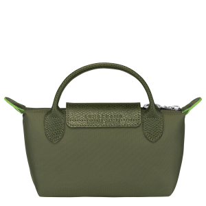 Le Pliage Green Pouch with handle Forest – Recycled canvas