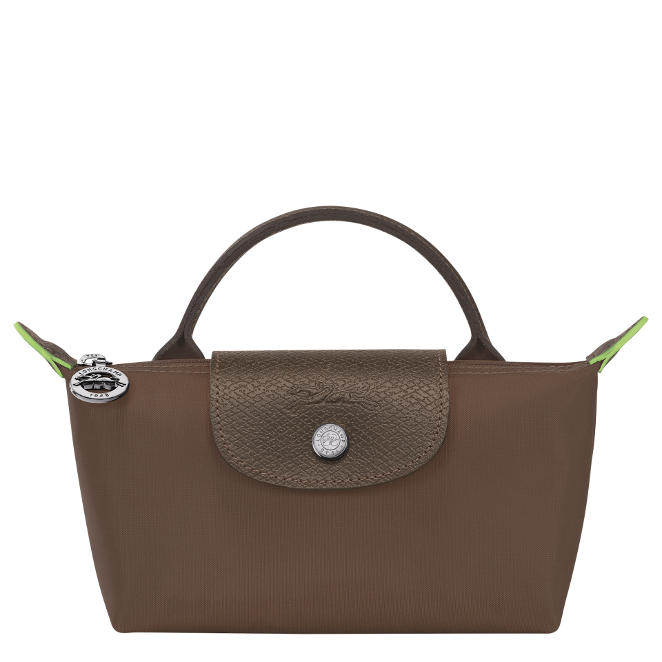 Le Pliage Green Pouch with handle Terra - Recycled canvas
