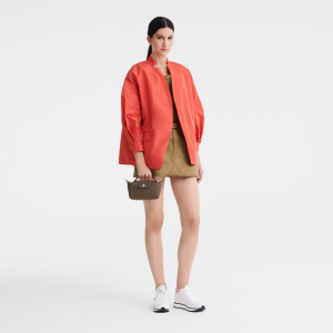 Le Pliage Green Pouch with handle Terra – Recycled canvas
